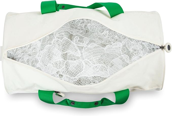 Dance Duffle Bag for Girls,Toddler Teens with Chenille Patches,Cute Ballet, Cheer, Gymnastics Class Bag for Kids, Toddler Girls,Teens,16.5"Lx9"Wx9"H Large Capacity Overnight Travel Bag (Green&Cream)
