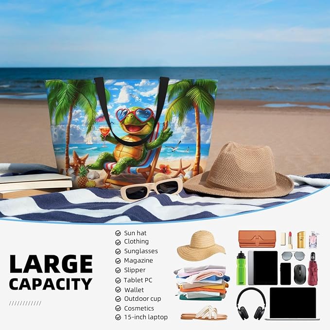 Extra Large Beach Bags For Women, Waterproof Beach Totes Bags For Women, Lightweight Foldable Pool Bag With Zipper