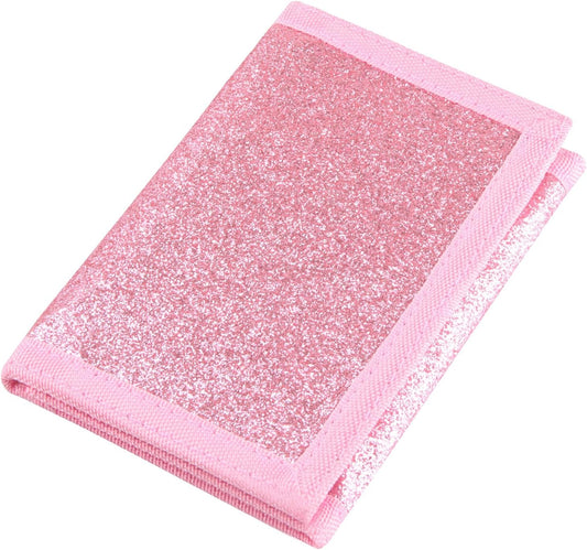 NEICY RFID Blocking Canvas Wallet for Men and Women - Camo Trifold Outdoor Sports Wallets with Magic Sticker for Teen Kids (Rose Bling)