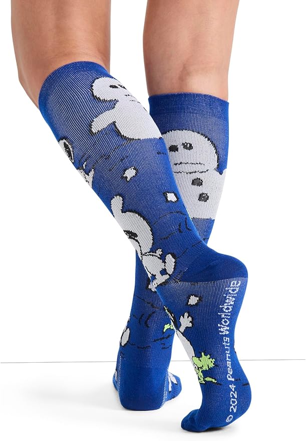 Cherokee Women's 10-15mmHg Compression Socks – Fun Print Knee Highs with Light Support, Soft Feel - PRINTSUPPORT