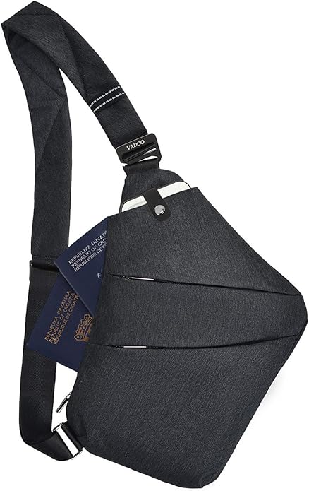VADOO Sling Bag - Anti-theft Crossbody Shoulder Bag for Men and Women