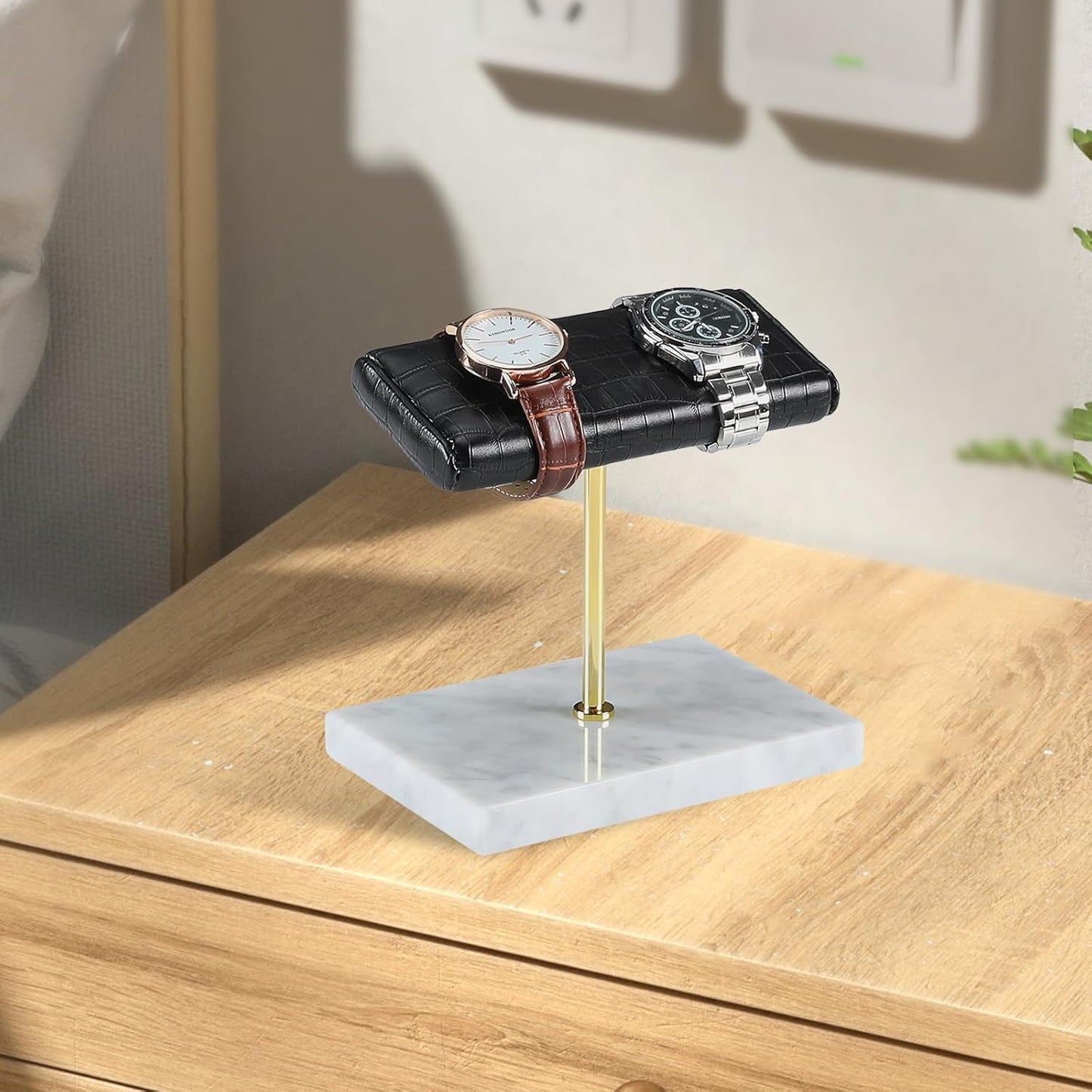 LYS&LYX Watch stand watch display stand watch holder watch Handcrafted watch holder (2--white/glod/croco)