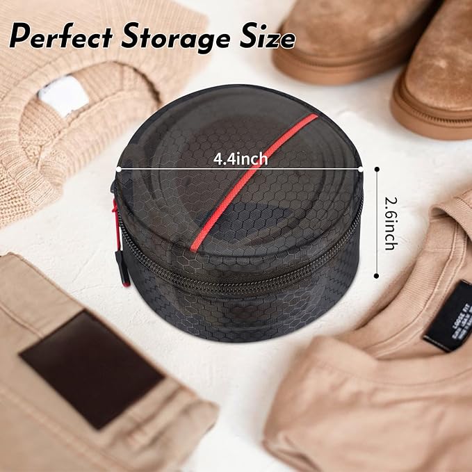 Belt Organizer Case,Travel Belt Storage Holder for Closet Drawer,Display Case for Belts,Ties,Portable Container Storage Holder,Height 2.6inch(Bag Only)