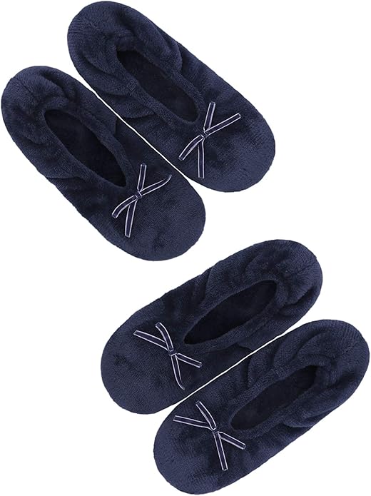 DICUIRD Women's Ballerina Slippers Lightweight House Slippers with Stretchable Heel Design