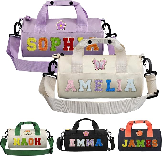 Personalized Dance Ballet Bag for Girls Small Travel Duffle Sport Gym Bag for Kids Weekender Overnight Bags Customized Birthday Gifts for Girls Dancer Students Black Orange