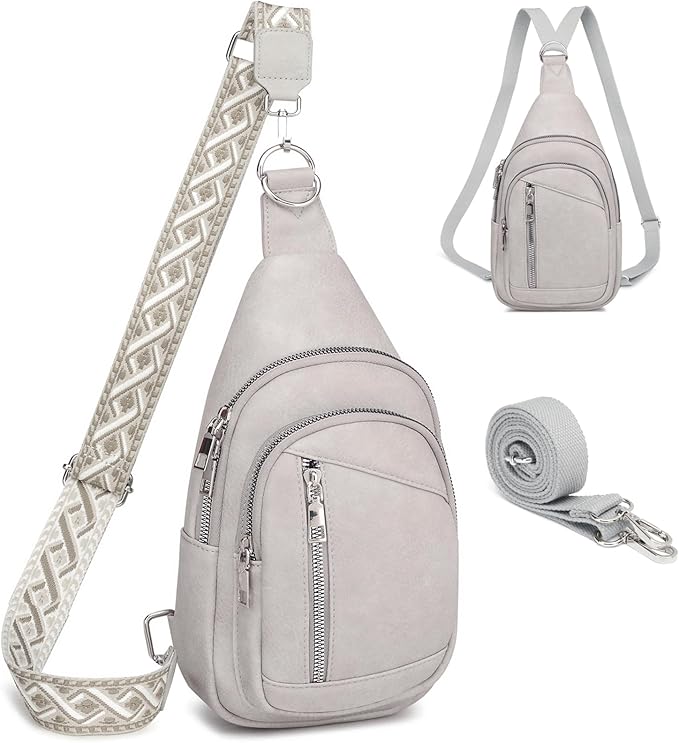 MYHOZEE Small Diaper Bag Crossbody Sling Purse for Women - 2 in 1 Leather Backpack with 2 Straps for Short Trips Work Daily | Mini diaper bag, Instant Wipes pocket, Adjustable Straps, Credit card slot, Moms and dads, Reusable Wipe pouchs
