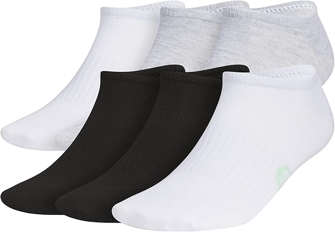adidas Men's Superlite No Show Socks (6 Pairs) Lightweight & Breathable