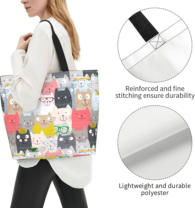 Tote Bag for Women Large Beach Bag Reusable Grocery Bags Handbag for Travel Shopping