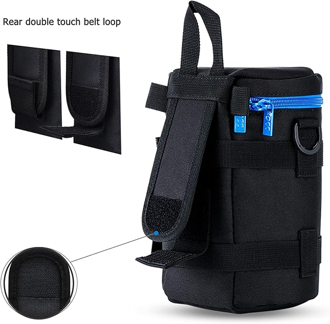 JJC Deluxe Lens Carrying Case Bag for Canon EF 70-200mm f4L IS II USM/f/4L USM, EF 28-300mm f3.5-5.6 L IS, EF 70-300mm f4-5.6L IS USM, for Nikon AF-S 70-200mm f4G ED VR & lenses below 4.3"x7.4"