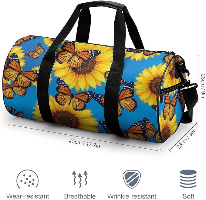 Large Capacity Carry On Weekender Overnight Bag Butterfly (151) Beach Swim Bags Men Women Duffle Bag for Travel, Sports