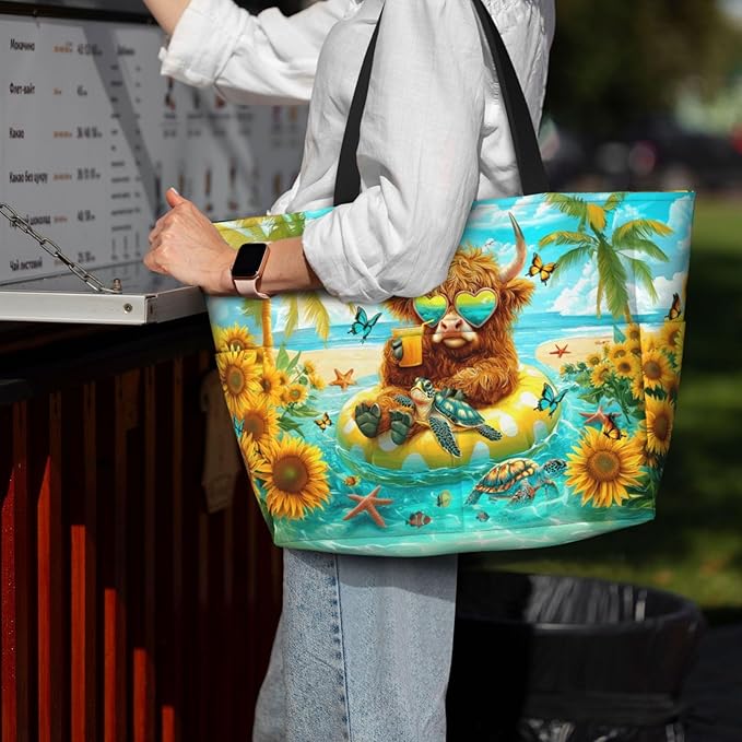 Large Beach Tote Bag Beach Bag Waterproof Sandproof Lightweight Women Tote