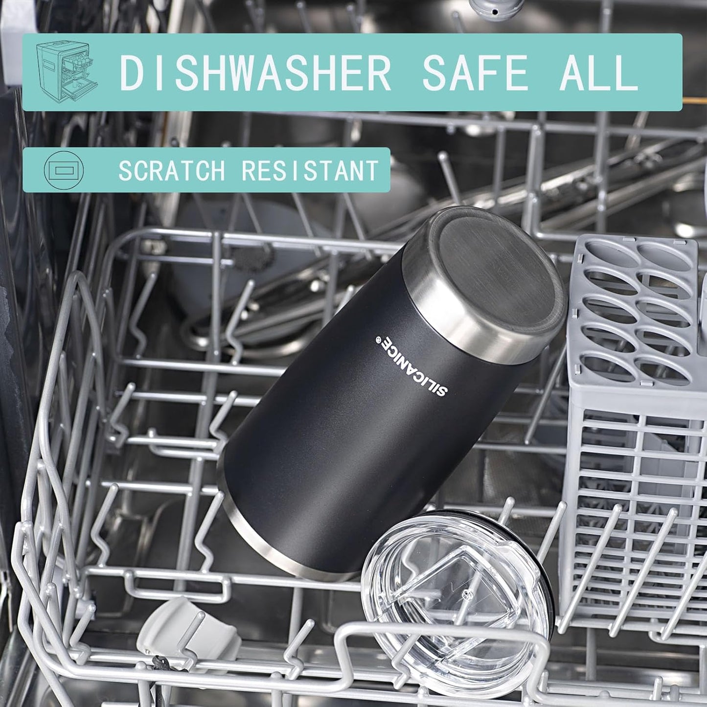 White 20 oz Stainless Steel Double Wall Vacuum Insulated Tumbler with Slidable Lid,Dishwasher Safe & Spill Proof Travel Coffee Cup & Mug For Women,Durable Coating Scratch Resistant Outdoor,Hot Cold