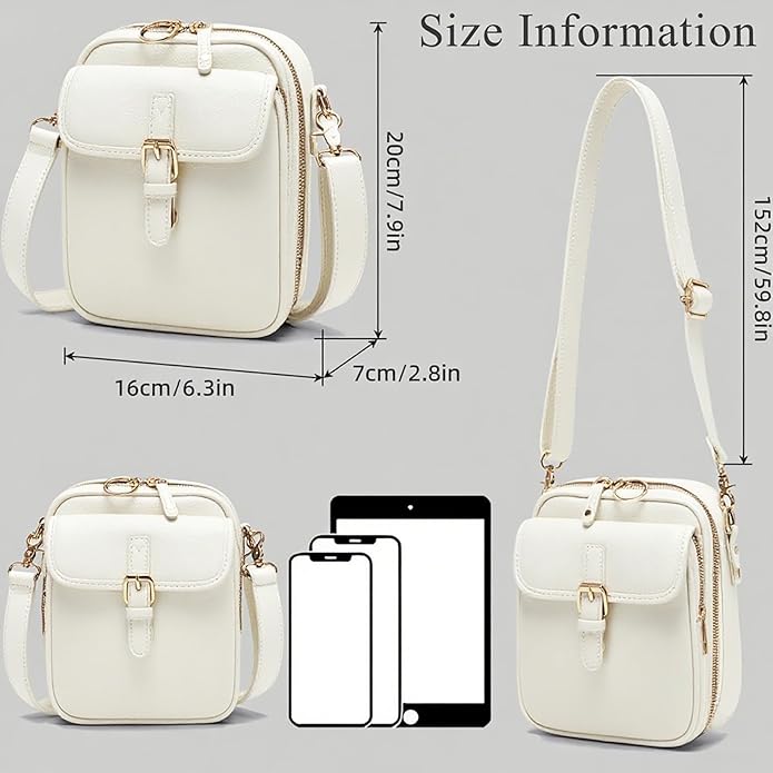 Vintage Messenger Bag Leather Crossbody Bags for Women Men Small Anti Theft Cross Body Shoulder Purse with Card Slots
