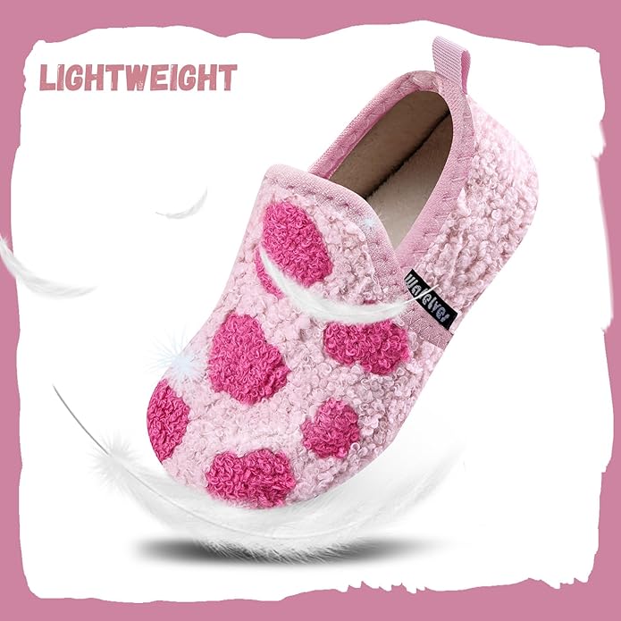 WateLves Kids Toddler Slippers Boys Girls House Shoes Slip on Sock Slippers Lightweight Winter Indoor Outdoor Walking Shoes