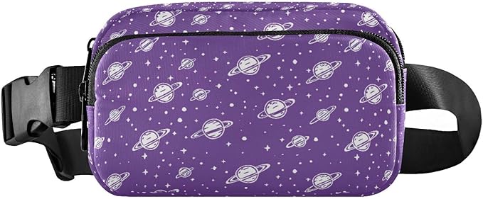 Kawaii Universe Planet Fanny Pack for Women Men Water Resistant Fashion Waist Packs with Adjustable Strap Belt Bag for Travel Workout Jogging Hiking 21219263