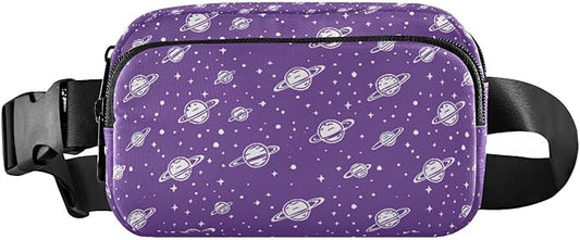 Kawaii Universe Planet Fanny Pack for Women Men Water Resistant Fashion Waist Packs with Adjustable Strap Belt Bag for Travel Workout Jogging Hiking 21219263
