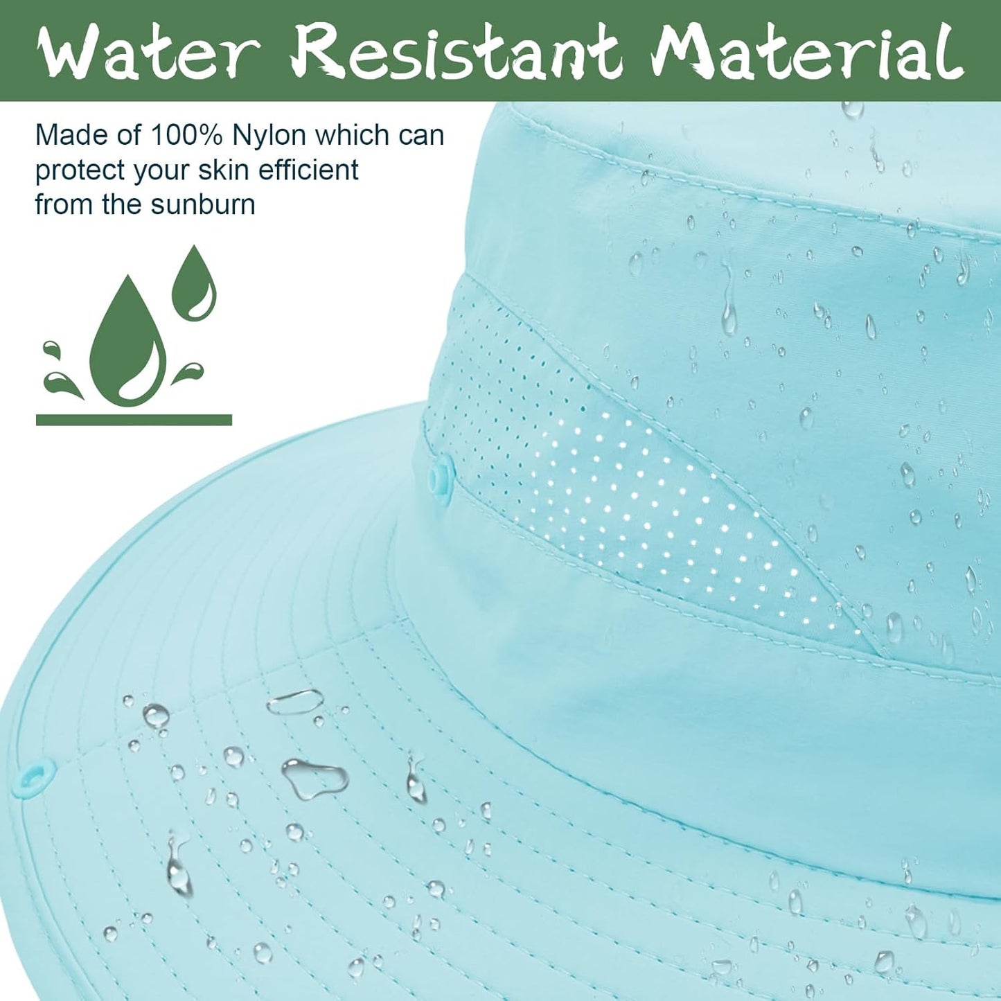 ZOORON Sun Hat for Men Women Fishing Hat with Neck Flap Wide Brim Bucket Hat UV Protection for Beach Camping Hiking