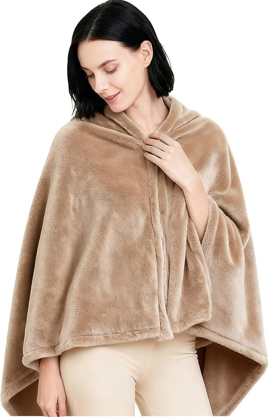 Ponchos for Women, Comfy Wearable Blanket, Gifts for People Who are Always Cold, Winter Shawl for Home, Office, Travel