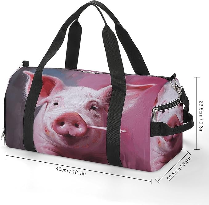 Smiling (12) Gym Bag Lightweight ，Travel Duffle Bag with Shoe Compartment，Gym Bag for Women for Overnight, Weekend, Yoga, Gym, Business Trips, Sport And Hospital.