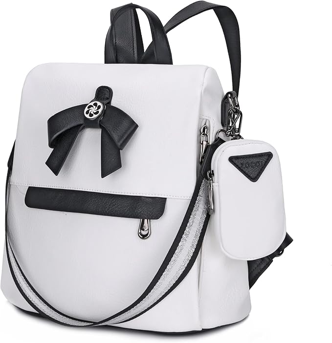 ZOCAI Backpack Purse for Women Fashion Backpack Purses PU Leather Daypacks Anti-Theft Shoulder Bag Satchel Purse