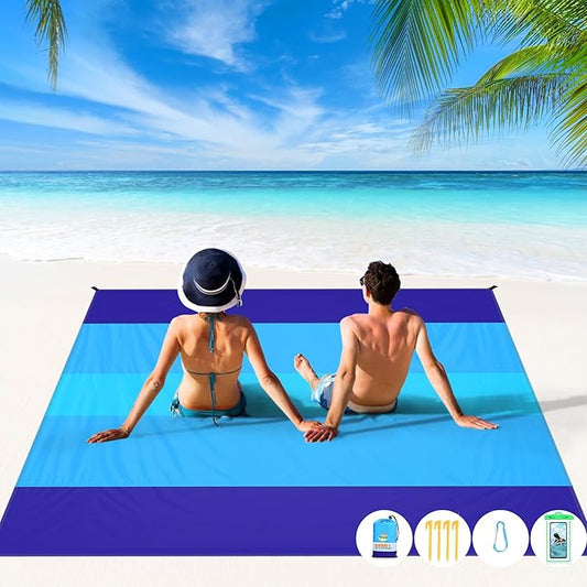 BYDOLL Beach Blanket 10'X9' Waterproof Sandproof Suits1-8 Adults Oversized Lightweight Large Blanket Picnic Mat for Beach Sand Free Travel Camping Hiking Picnic