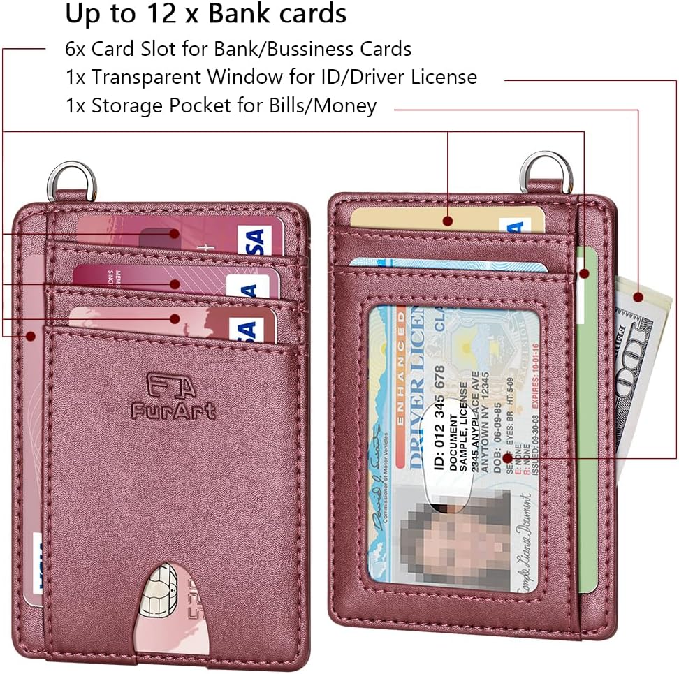 FurArt Slim Minimalist Wallet, Front Pocket Wallets, RFID Blocking, Credit Card Holder for Men & Women