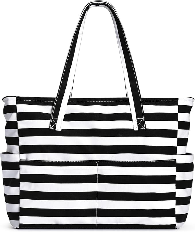 oscaurt Beach Bags for Women Large Waterproof Sandproof Beach Tote Swim Pool Bag with Zipper for Travel Vacation Essentials