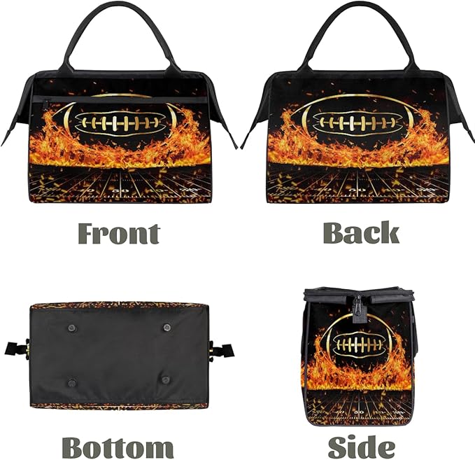 Sports Duffel Bags for Kids - Carry On Travel Gym Bag Waterproof Workout Shoulder Tote for Boys Girls Weekender Overnight Duffel for Swim Dance Camp(Football)