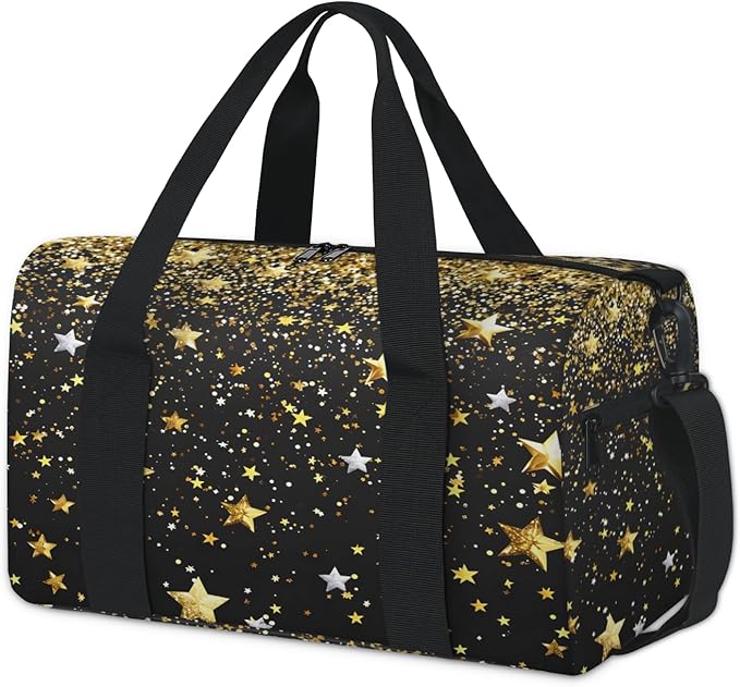 Galaxy Star Print Travel Duffle Bag for Women Men, Overnight Weekender Bag, Carry on Tote for Sport Gym