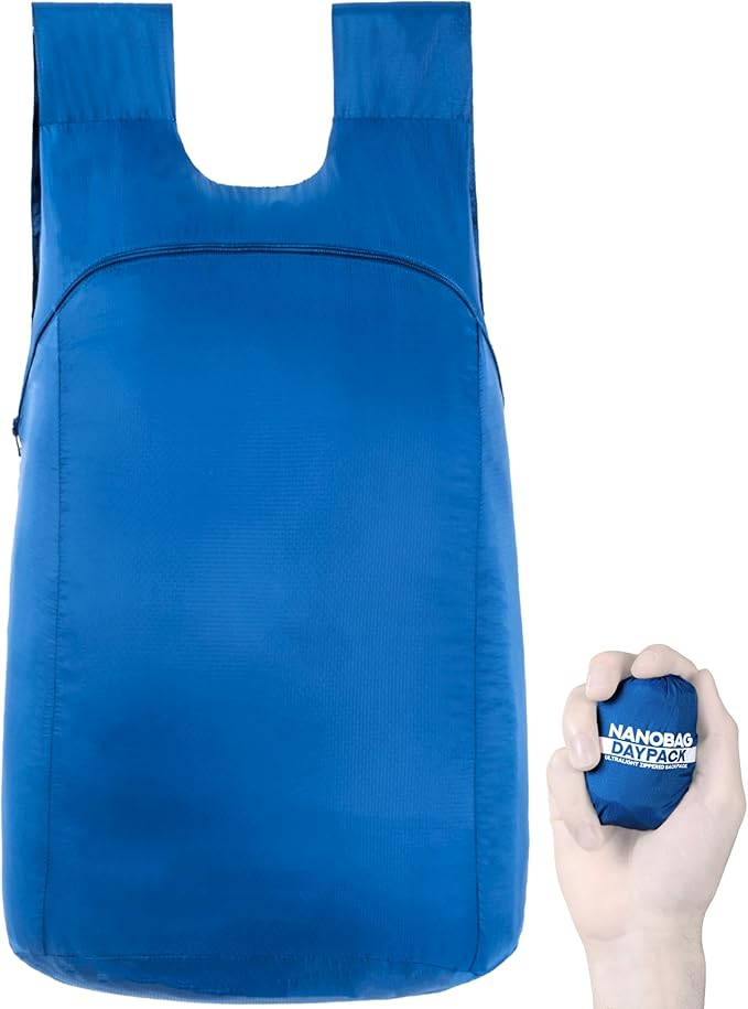 Nanobag Daypack - Ultralight 16L Foldable Travel & Hiking Backpack, Reusable, Packable, Collapsible Bag for Men & Women