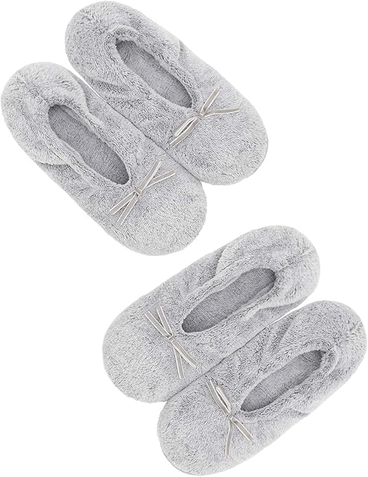 DICUIRD Women's Ballerina Slippers Lightweight House Slippers with Stretchable Heel Design