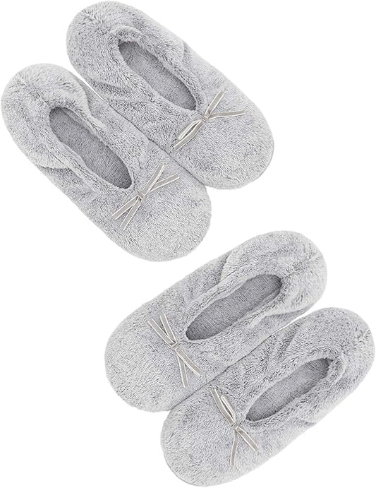 DICUIRD Women's Ballerina Slippers Lightweight House Slippers with Stretchable Heel Design