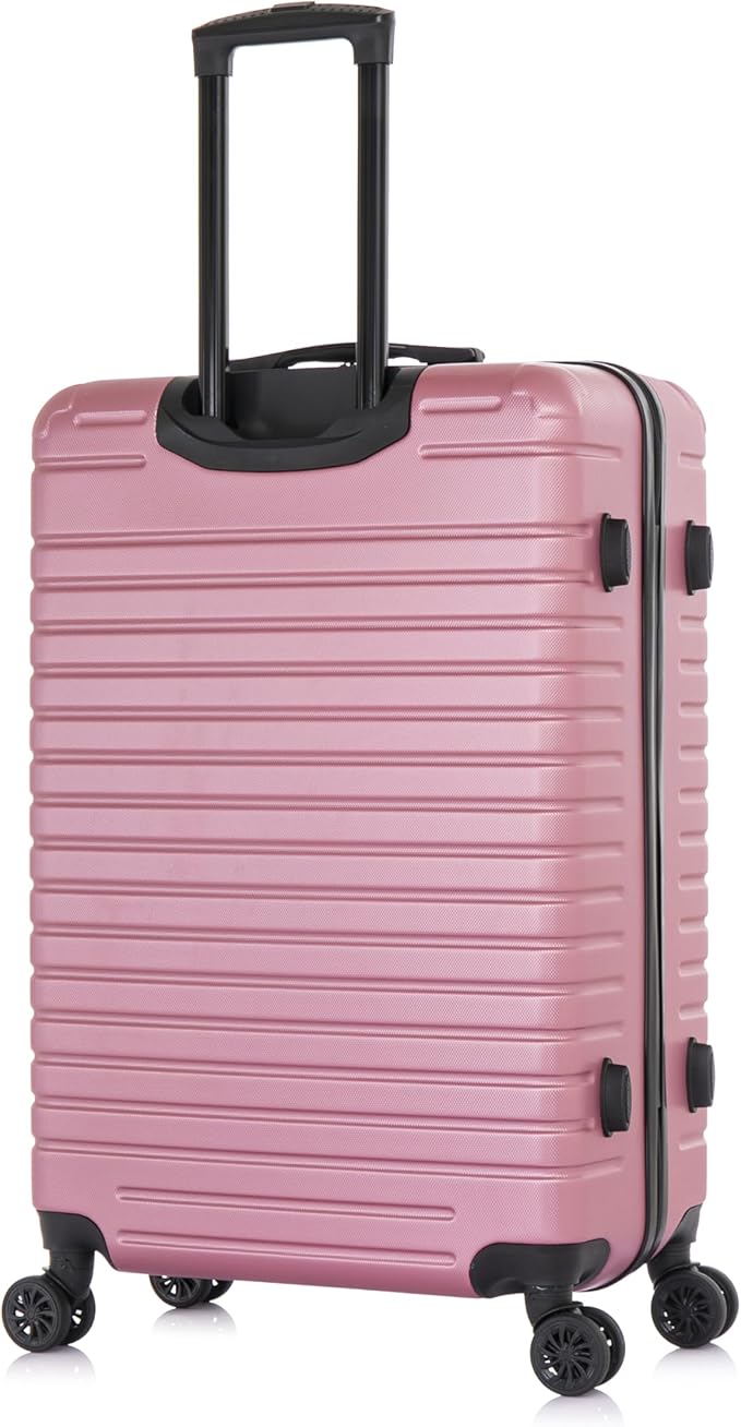 InUSA DEEP Luggage with GEL Handle | Spacious Traveling Suitcases, Travel Suitcase with Dual Spinner Wheels and Studs | 28 Inch Large Hardside Luggage | Rose Gold