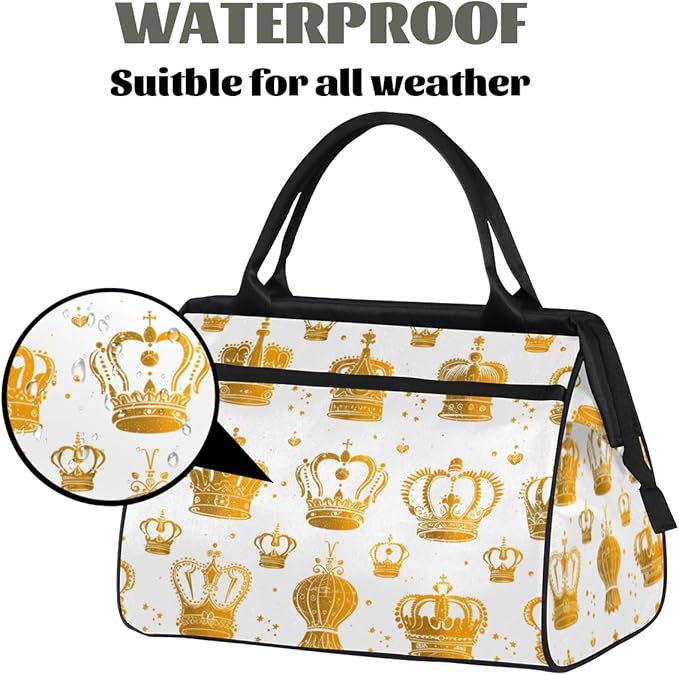 Crown Overnight Weekender Bag for Women Men Travel Duffel Bags Waterproof Luggage Carry on Sports Yoga Gym Bag