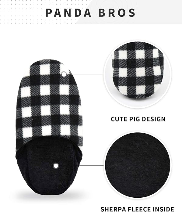 Panda Bros Slipper Socks for Women Grippers, Fuzzy Cozy Fleece Slipper Socks, Soft, Warm House Slippers