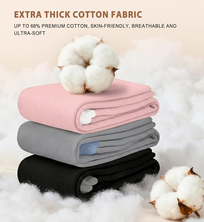 Cotton Compression Socks for Women&Men Knee High Cute Support Sock for Nurses, Pregnancy, Flying