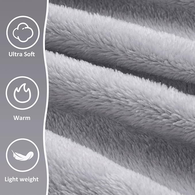 Travel Blanket, Airplane Blanket, Ultra-Soft, Warm & Lightweight, 65x40 in, Outdoor Blanket Essentials for Women, Men & Kids, Included Eye Mask, Luggage Sleeve & Backpack Clip Navy Blue