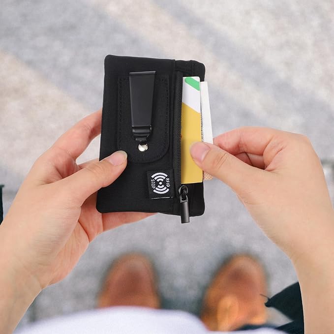 Travel Wallet Rfid Blocking Pouch Proof Wallet Boot Wallets Carry Proof Wallets Compact Hidden Travel Belt with Credit Card Slots for Everyday Carry International Travels Outdoor Activities