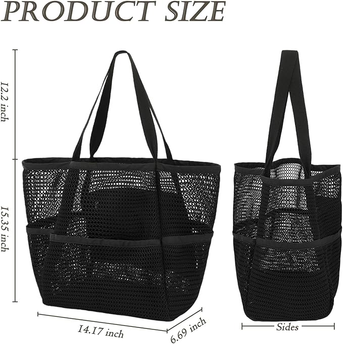 Beach Bag for Women with Outer Pocket, Waterproof Large Tote Bag for Cruise Essentials