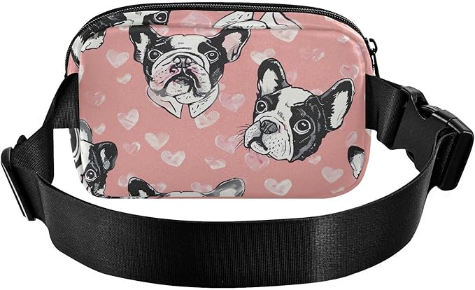 Kawaii French Bulldog Fanny Pack for Women Men Water Resistant Fashion Waist Packs with Adjustable Strap Belt Bag for Travel Workout Jogging Hiking 21219030