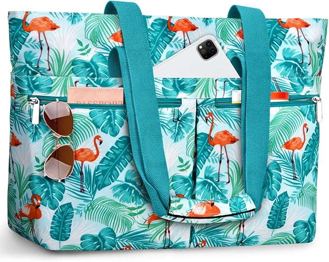 HUANLANG Large Beach Bags for Women Pool Bag with Zipper, Waterproof Sandproof Beach Tote Travel Bag with Wet Pocket | Waterproof, Large capacity, Dry/wet separation, Cooling function, Durable fabric, sandproof