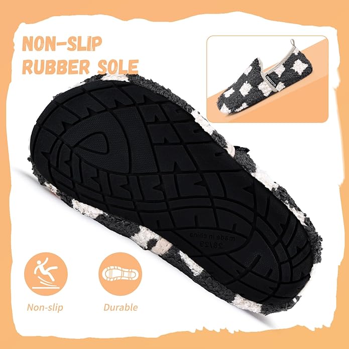 WateLves Kids Toddler Slippers Girls Boys Slip on House Shoes Lightweight Anti Slip Sock Slippers Winter Indoor Outdoor Walking Shoes