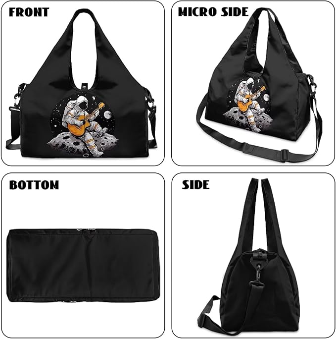 Gym Bag Mens Seperate Compartment Workout Bag with Mat Holder Wet Pocket, Sports Duffel Bag Carry On Sweaty Gym Gear for Pilates Running