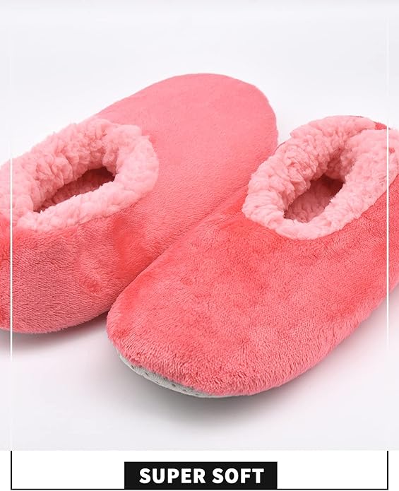 Panda Bros Slipper Socks for Women Grippers, Fuzzy Cozy Fleece Slipper Socks, Soft, Warm House Slippers