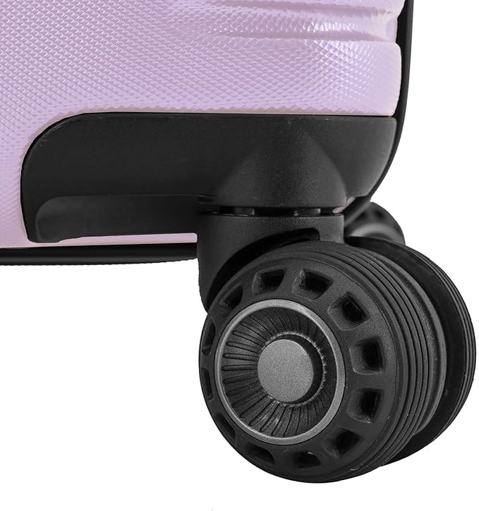 Traveler's Choice Archer Polycarbonate Hardside Spinner Luggage Set, Tie Down Straps, Light Purple, 2-Piece