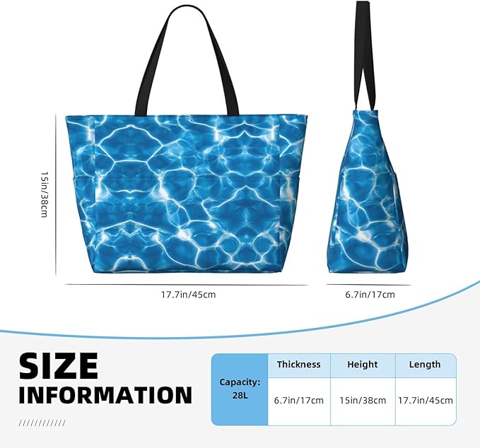 Large Beach Bag for Women Waterproof Foldable Travel Shoulder Tote Bag with Pocket for Weekender Pool Vacation