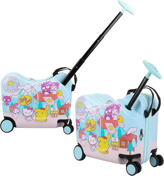 Bioworld Hello Kitty & Friends Ride-On 18" Suitcase For Kids & Toddlers