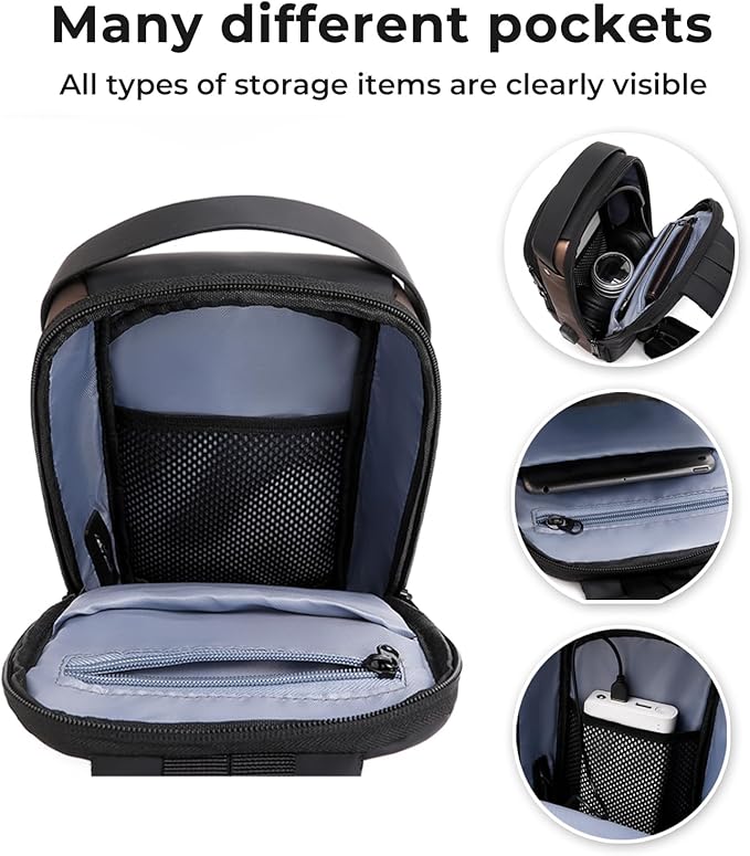 Sling Bag For Women | Anti Theft Crossbody Bags For Women & Men - Travel Hiking Purse Chest Bag Daypack – Black