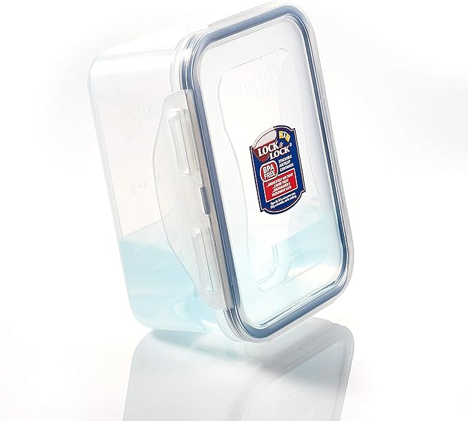LOCK & LOCK Easy Essentials Twist Food Storage lids/Airtight containers, BPA Free, Short-22 oz-for Fruits, Clear