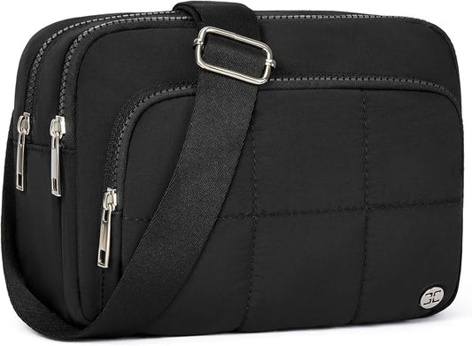 Telena 3-Zip Crossbody Bags for Women Anti Theft Cross Body Bag for Woman Travel Everyday Use